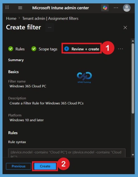 Create Windows 365 Cloud PC Assignment Filters in Microsoft Intune 6 Create Windows 365 Cloud PC Assignment Filters in Microsoft Intune 6