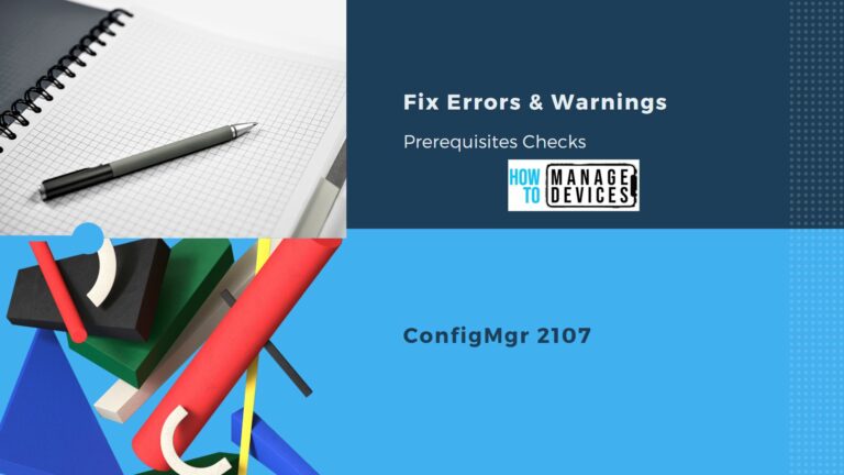 Fix SCCM 2107 Prerequisite Errors Warnings