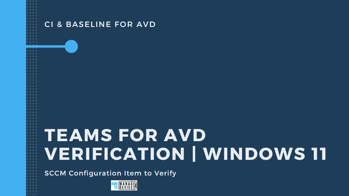 Verify Teams for AVD using SCCM