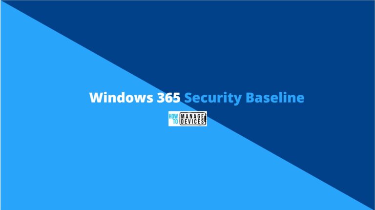 Windows 365 Security Baseline Policies