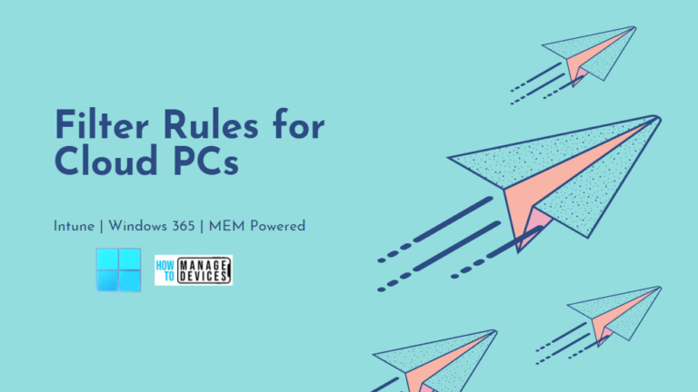 a filter rule for Windows 365 Cloud PCs