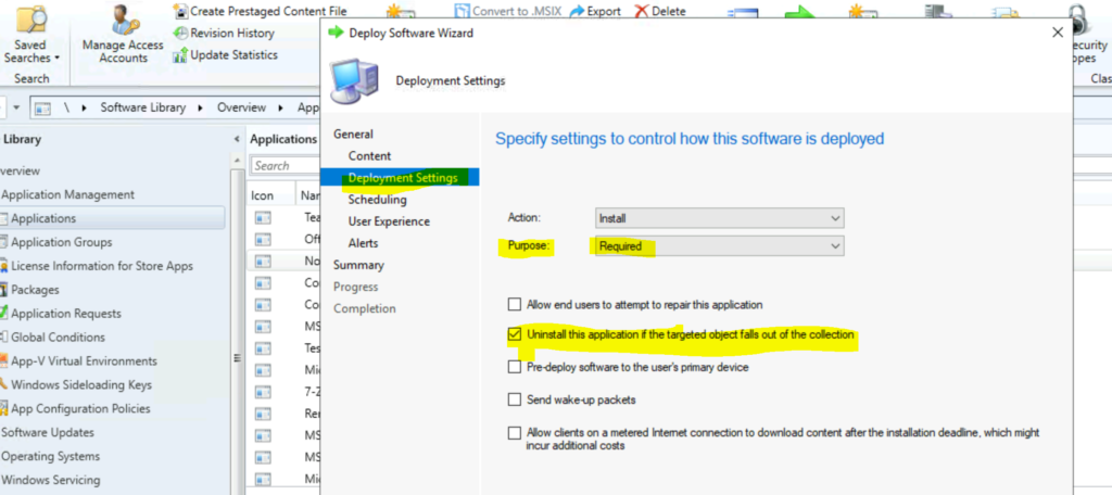 Implicit Uninstall of an Application using SCCM Remove Device from Collection