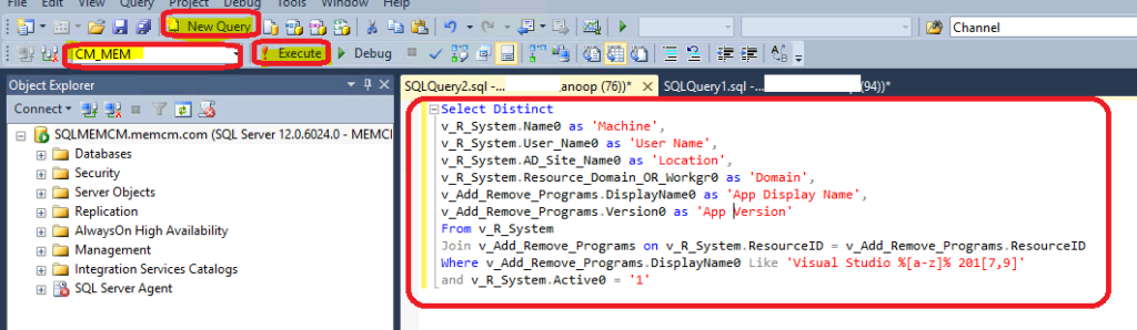 Create SCCM Report for Visual Studio