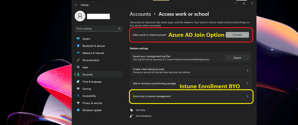 Windows 11 Intune Enrollment Process