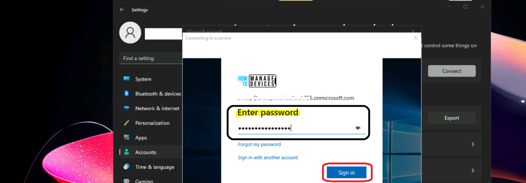 Windows 11 Intune Enrollment Process using Company Portal Application Settings App 4 Windows 11 Intune Enrollment Process
