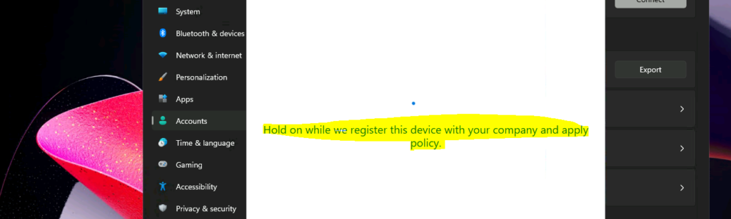 Windows 11 Intune Enrollment Process using Company Portal Application Settings App 5 Windows 11 Intune Enrollment Process
