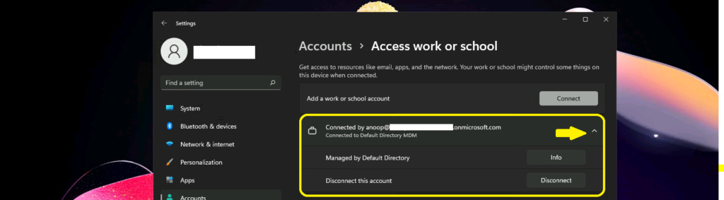 Windows 11 Intune Enrollment Process using Company Portal Application Settings App 14 Windows 11 Intune Enrollment Process using Company Portal Application Settings App 7