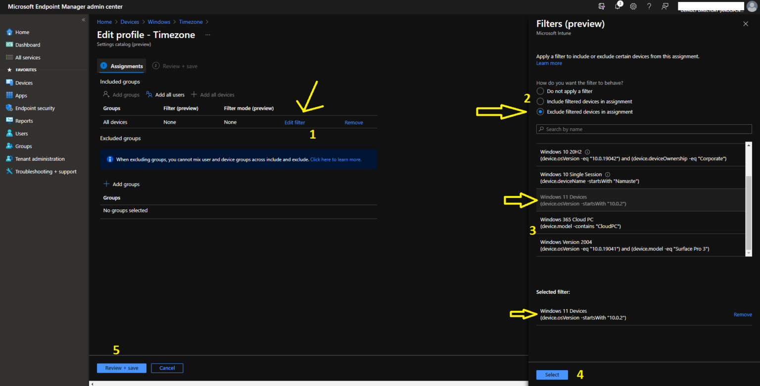 Create Windows 11 Filter Rule In Intune HTMD Blog