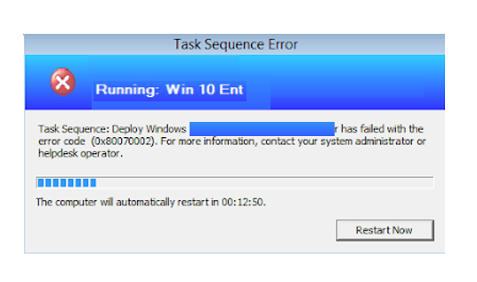 FIX: SCCM Task Sequence Failed With Error Code 0x80070002