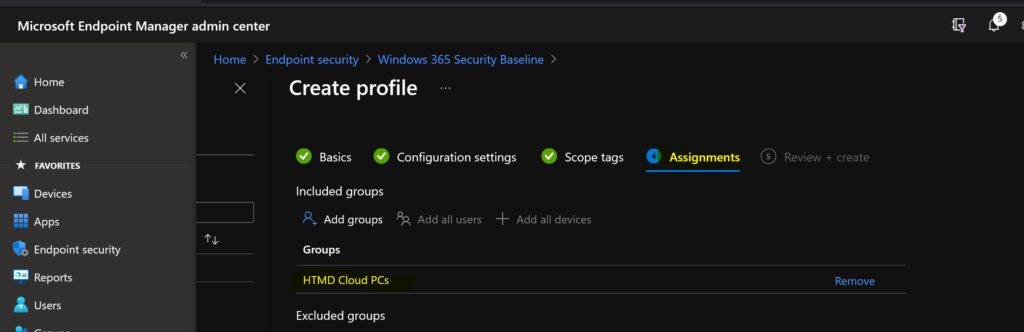 Deploy Windows 365 Security Baseline Policies to Cloud PCs 5 Deploy Windows 365 Security Baseline Policies to Cloud PCs