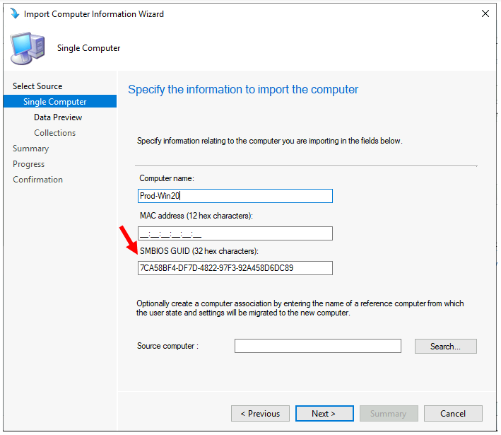 SCCM - Import Computer Information Wizard