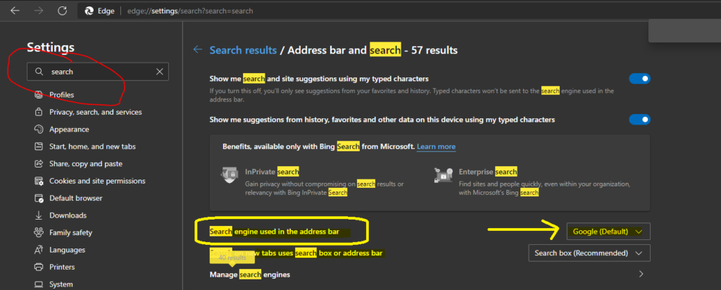 Microsoft is Forcing to use Bing as Default Search Engine in Microsoft Edge Browser?