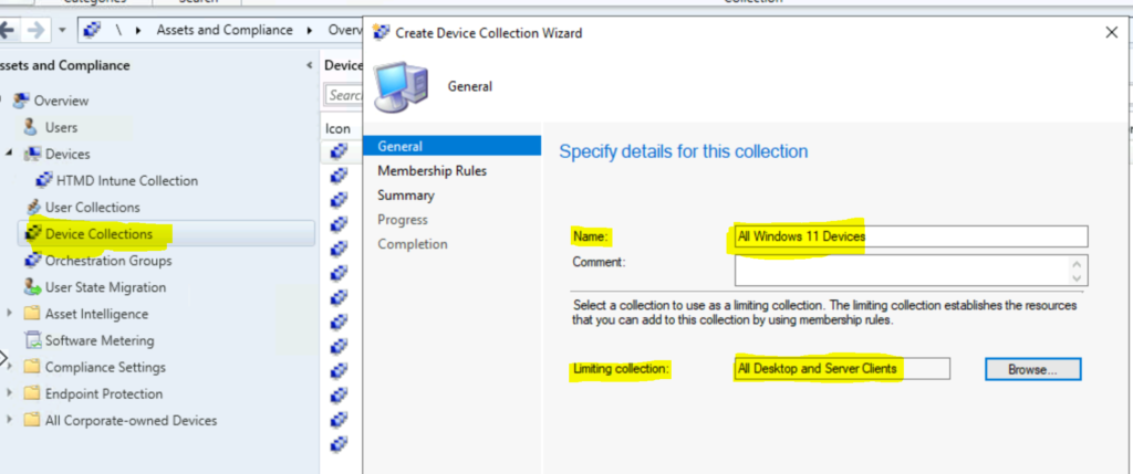 Create Windows 11 SCCM Device Collection Process 3 Create Windows 11 SCCM Device Collection Process ConfigMgr