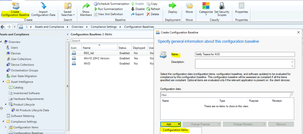 Verify Teams for AVD using SCCM Configuration Item with Windows 11 Operating System