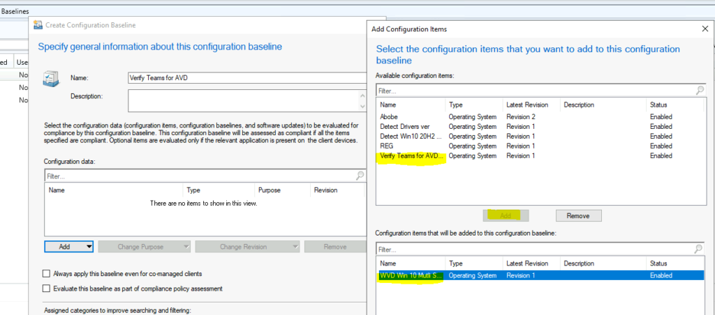 Verify Teams for AVD using SCCM Configuration Item with Windows 11 Operating System