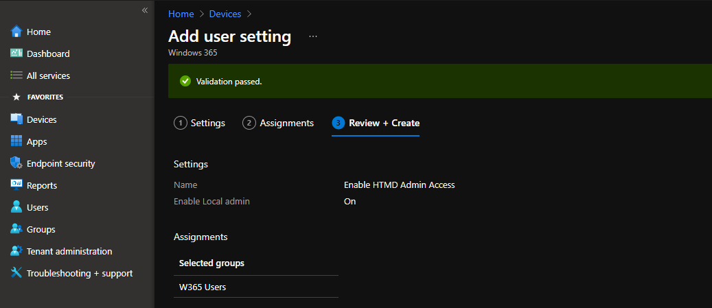 Windows 365 Cloud PC User Settings Policy To Provide Admin And Reset ...