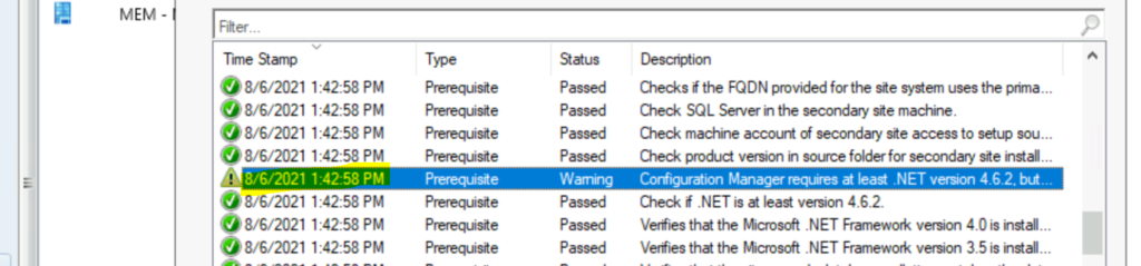 SCCM Secondary Server Upgrade to 2107 Version 1