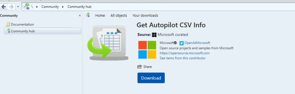 Collect Hardware Hash from SCCM for Autopilot