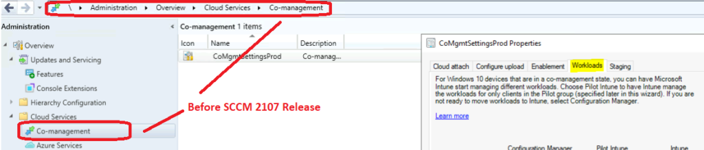 Co-Management Node is Missing from SCCM 2107 Console? What is changed