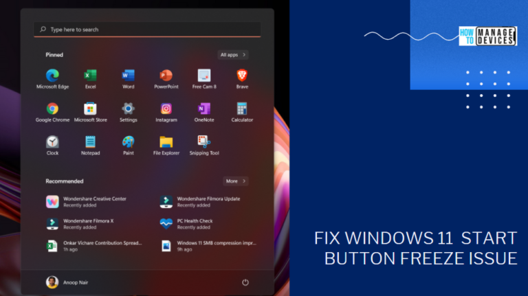 Fix Windows 11 Taskbar Start Button