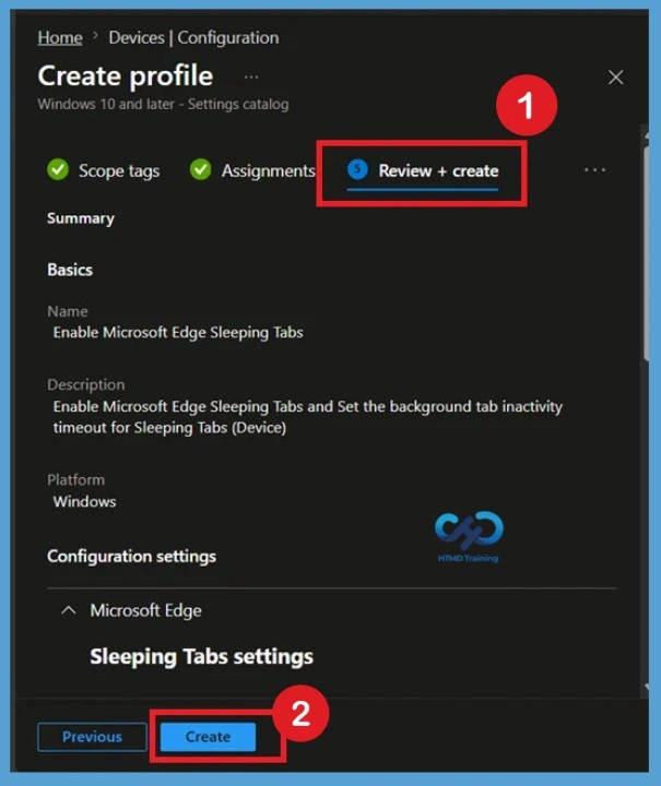 How to Set Microsoft Edge Background Tab Inactivity Timeout for Sleeping Tabs using Intune Policy -Fig.9