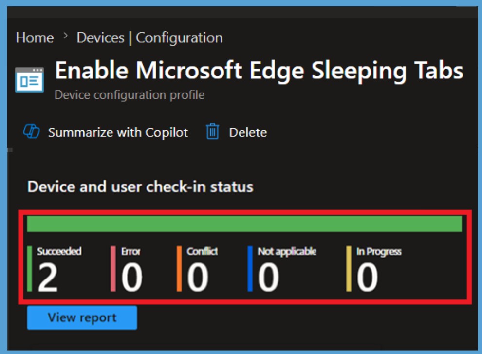 How to Set Microsoft Edge Background Tab Inactivity Timeout for Sleeping Tabs using Intune Policy -Fig.10