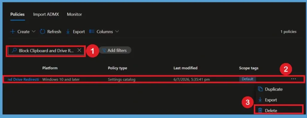 Manage Remote Desktop Clipboard and Drive Redirection Policies to Prevent Data Leakage using Intune- Fig.12