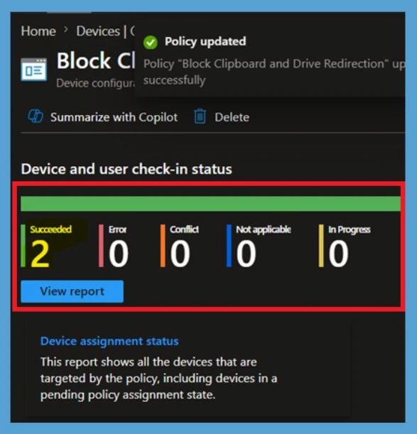 Manage Remote Desktop Clipboard and Drive Redirection Policies to Prevent Data Leakage using Intune- Fig.10