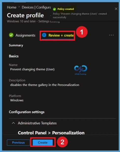 Prevent Users from Changing Windows Themes to Maintain a Consistent Desktop Experience using Intune -Fig.9
