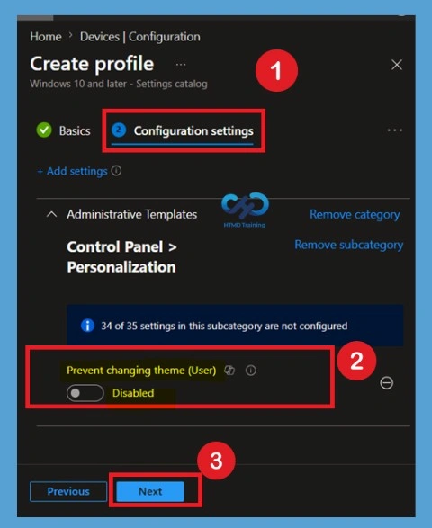 Prevent Users from Changing Windows Themes to Maintain a Consistent Desktop Experience using Intune -Fig.5