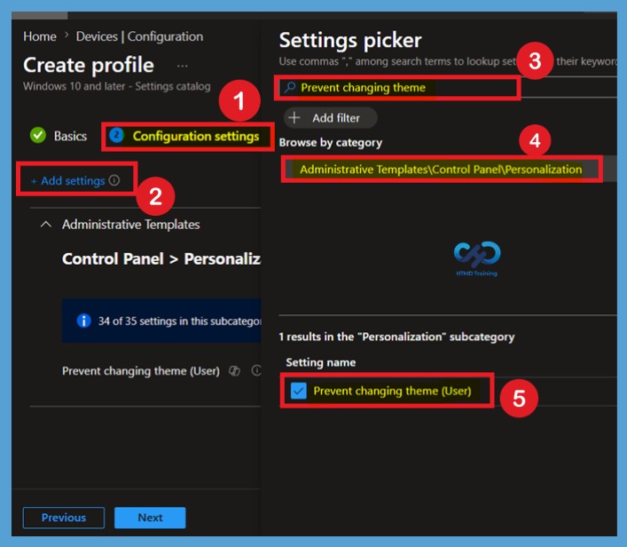 Prevent Users from Changing Windows Themes to Maintain a Consistent Desktop Experience using Intune -Fig.4