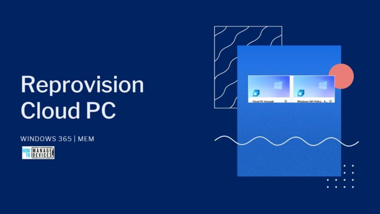 Reprovision Cloud PC Windows 365