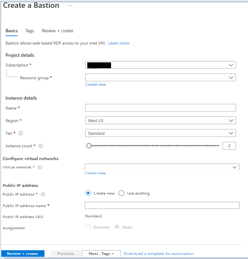 Step by Step Guide to Configure Azure Bastion Host 3