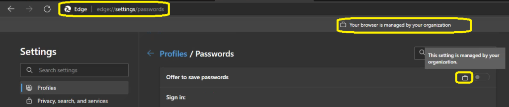 Microsoft Edge Password Manager Policy using Intune