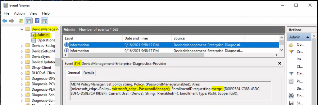 Check Event Logs to Troubleshoot Microsoft Edge Security Policy Deployment Issue