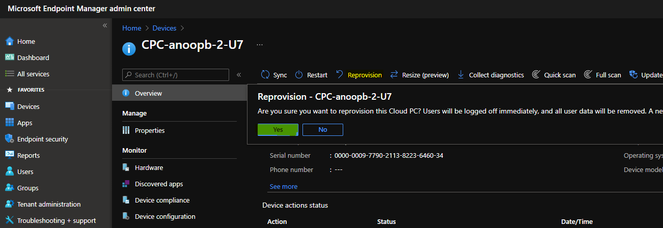 Cloud PC In-Place Upgrade to Windows 11