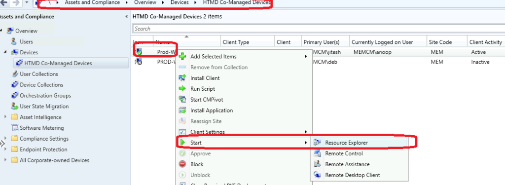 How to Open SCCM Resource Explorer