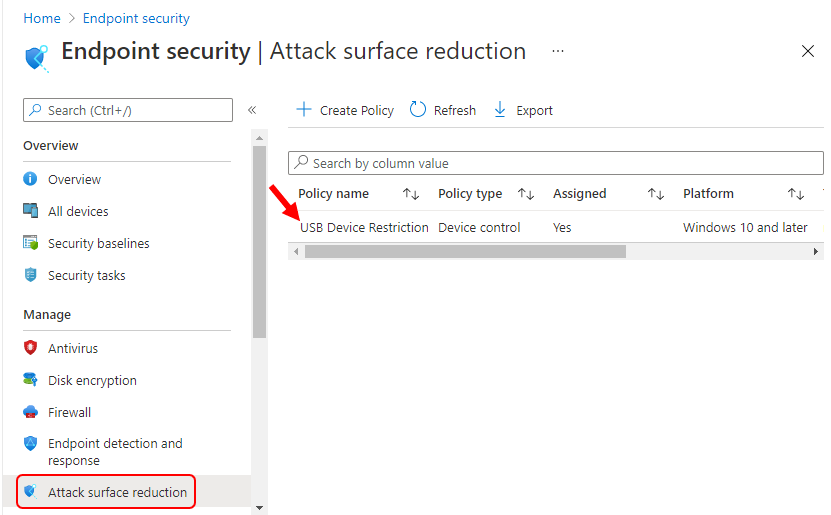 Policy “Block USB Device Access” created successfully
