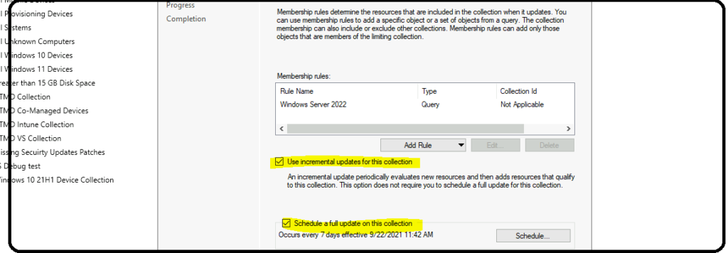 le All Windows Server 2022 Device Collection Update