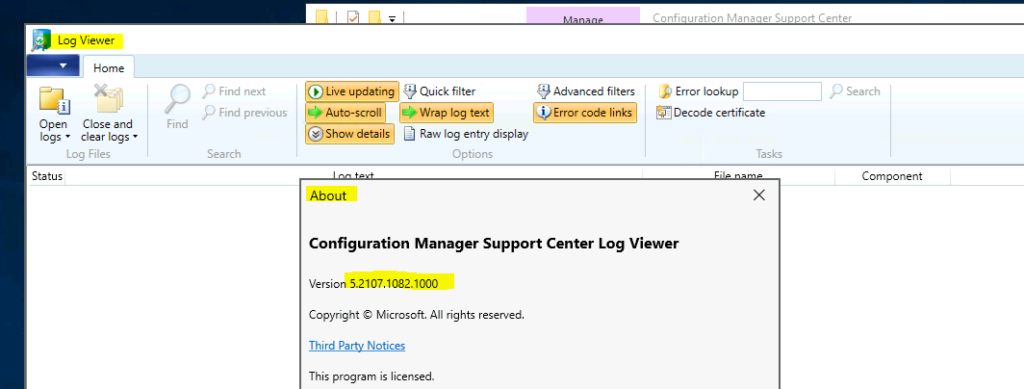 CMLogViewer.exe -  Support Center Log File Viewer