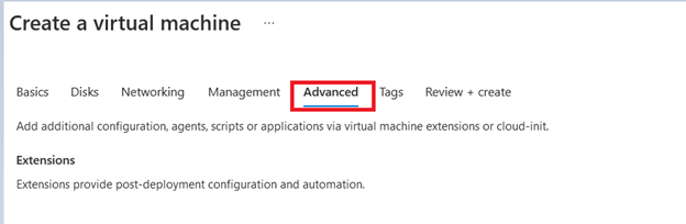 Advanced Setting - Virtual Machine 