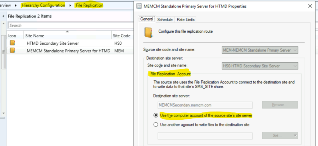 SCCM File Replication Account to help with Site Replication Issue Troubleshooting 3 SCCM File Replication Account to help with Site Replication Issue Troubleshooting