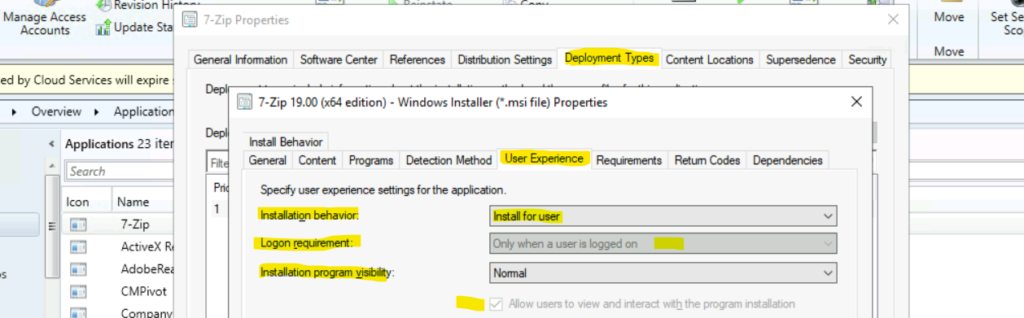 Per User Vs Per Device SCCM App Deployment Options | User Experience Settings 3 Define All Users or A User SCCM App Deployment Type