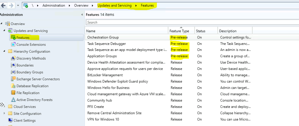 SQL Query to Find Out List of Features with SCCM Version - Create SQL Queries for SCCM