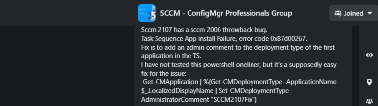 SCCM Task Sequence App Failure With Error 0x87d00267 After 2107 Update ...