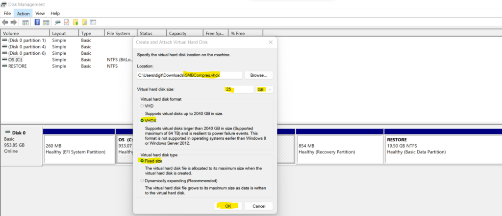 Configure Windows 11 SMB compression improvements to Compress File Aggressively 4