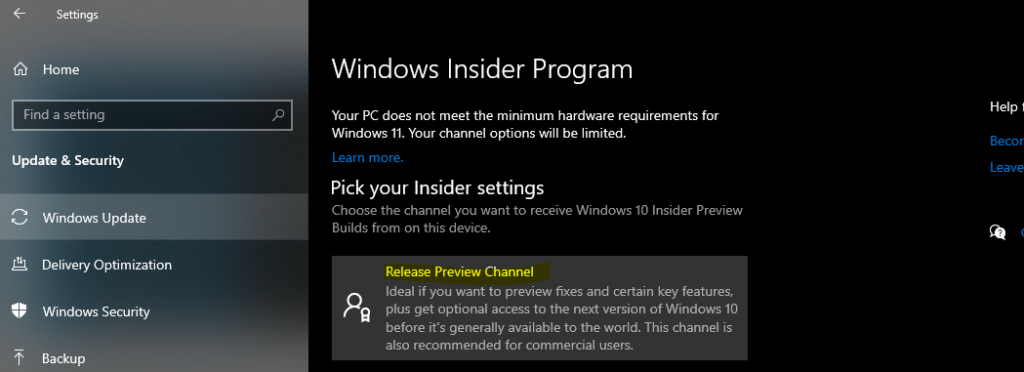 Windows 10 21H2 Deployment Options for Commercial Preview Build