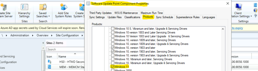 Enable Windows 11 Patching using SCCM WSUS | Enable Windows Insider Pre-release Patching using SCCM