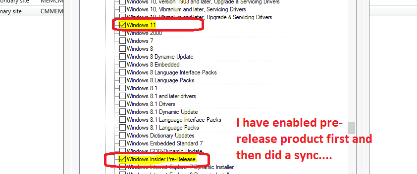 Enable Windows Insider Pre-release Patching using SCCM