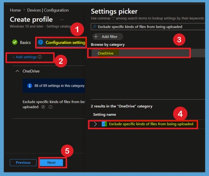 How to Prevent OneDrive from Uploading Specific Files using Intune- Fig.4